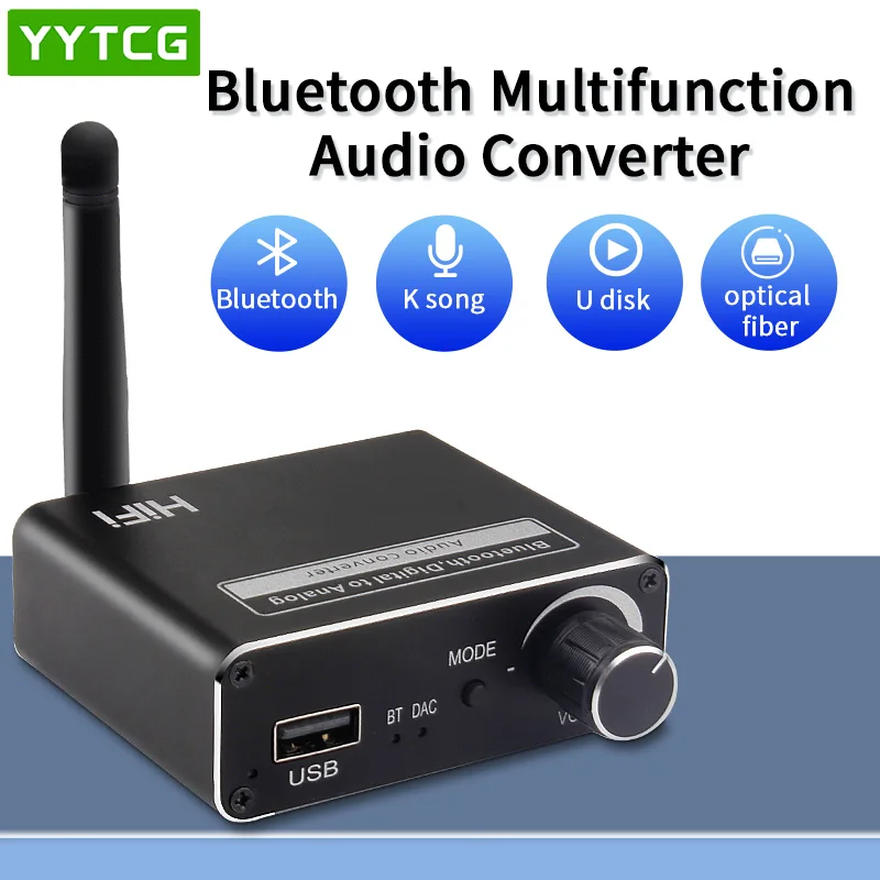 

Digital 5.1 EU/US Audio Decoder Audio Converter Bluetooth 5.0 Reciever Extractor Converter Analog Sound Audio Adapter Amplifier