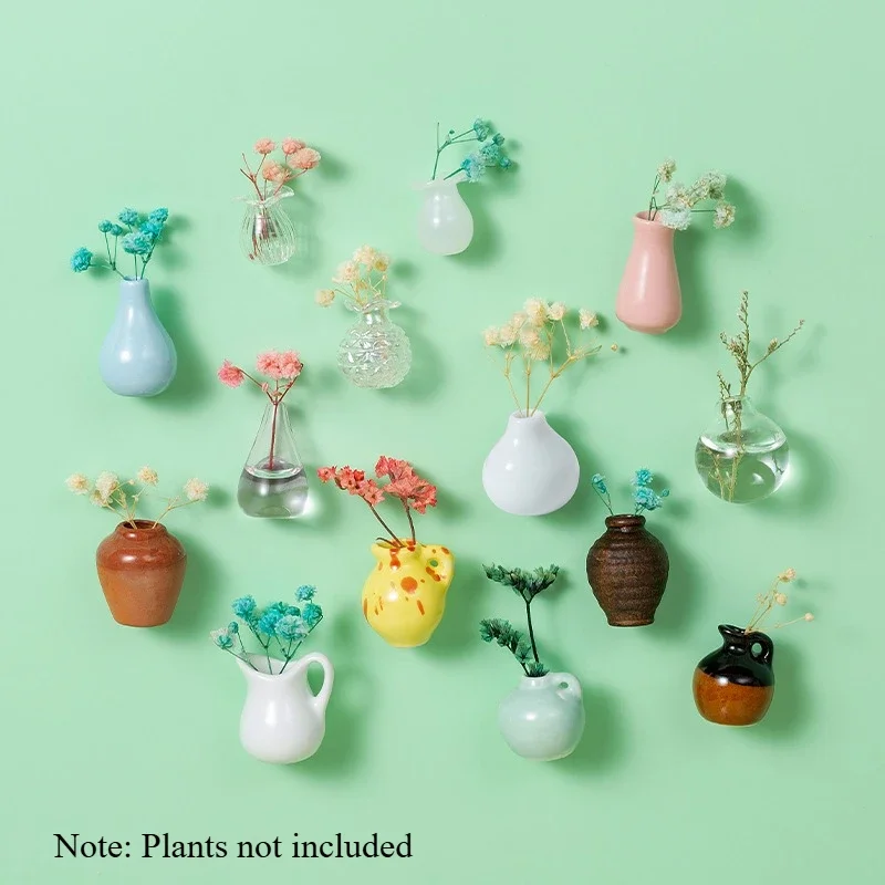 

Мини керамическая ваза магнит для холодильника