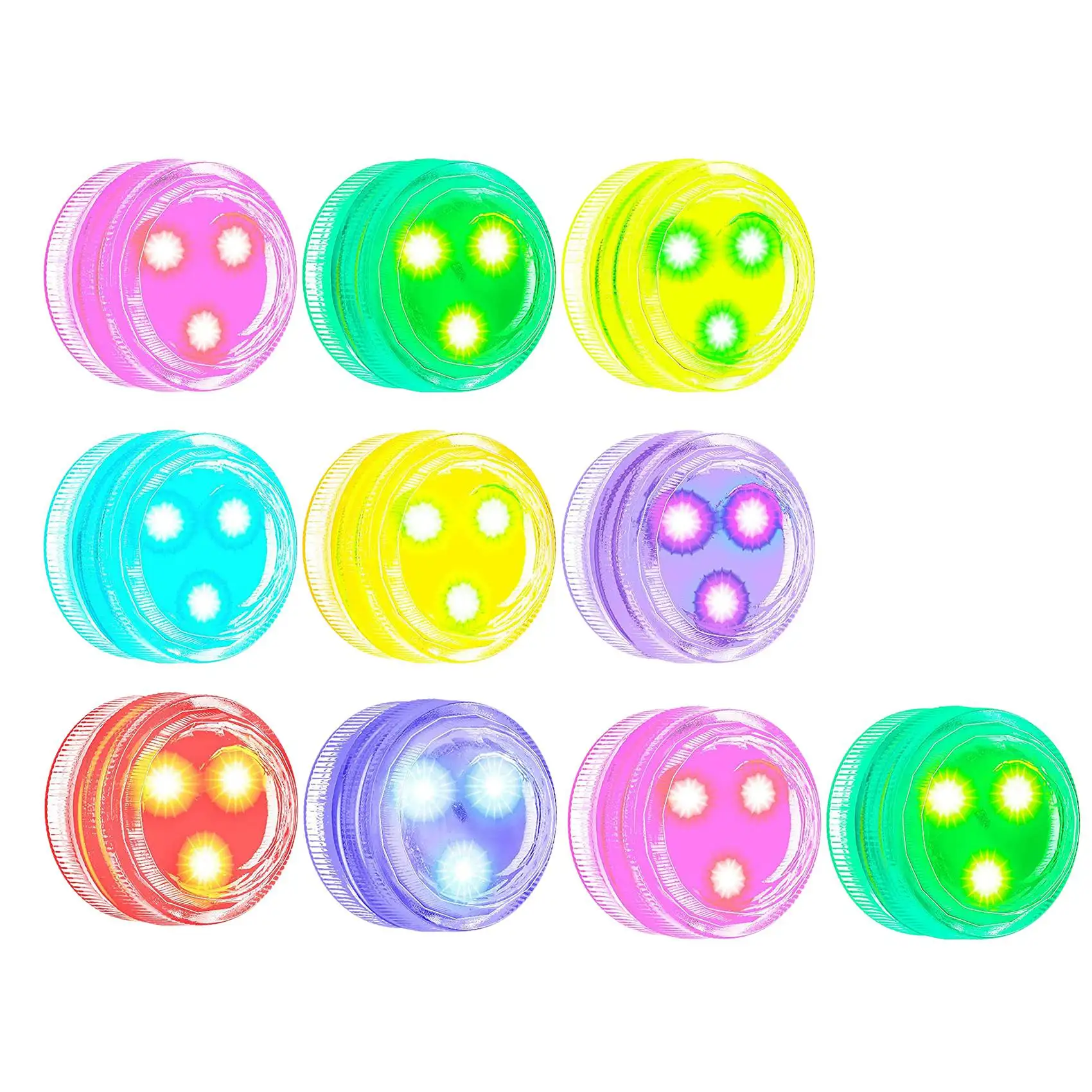 

10Pcs LED Skateboard Lights Underglow Longboard Lights Waterproof Lights for Skateboard Christmas Gifts,Multicolor