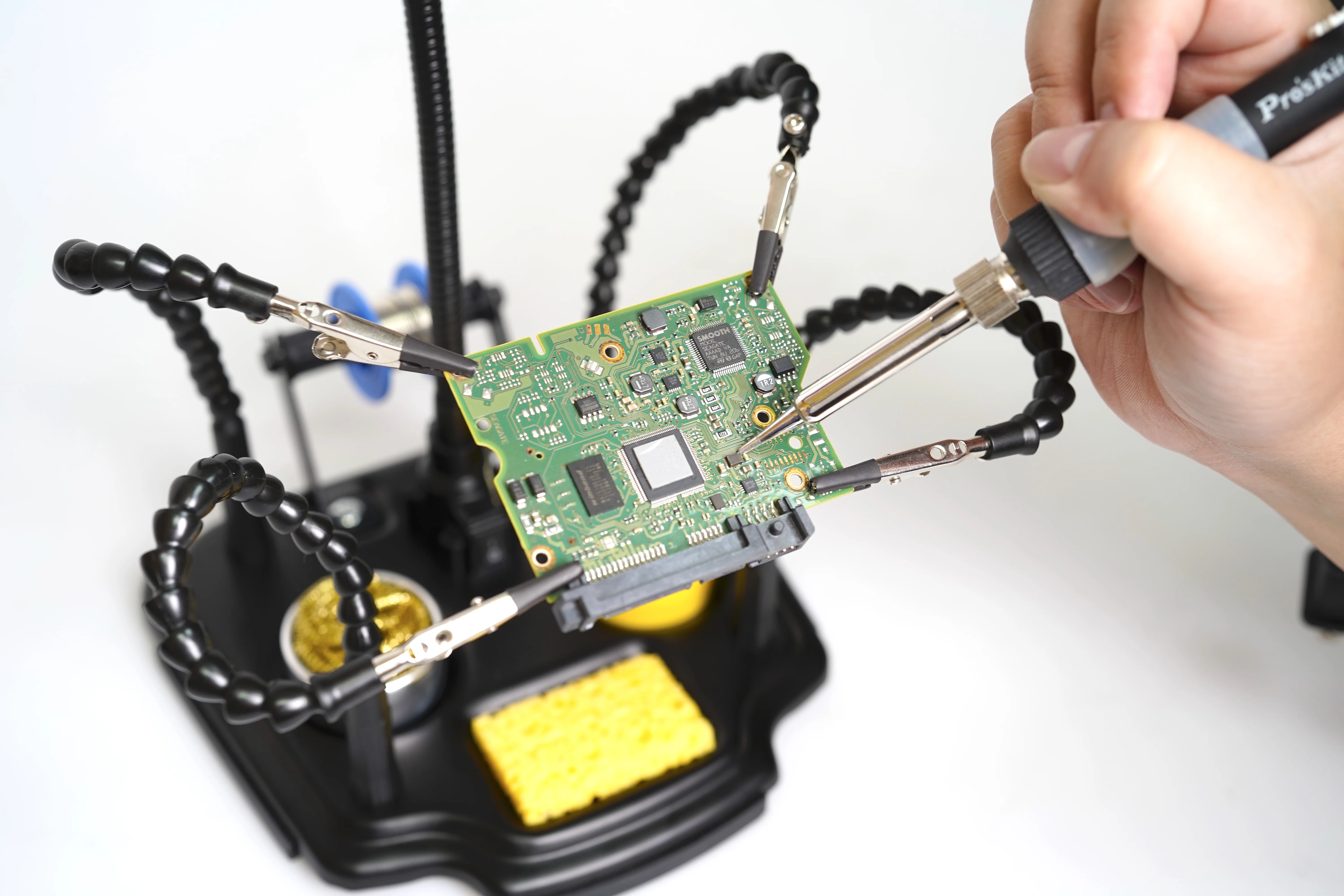 Proskit SN-396N Сварочный держатель 7-в-1 многофункциональная лупа светодиодная лампа