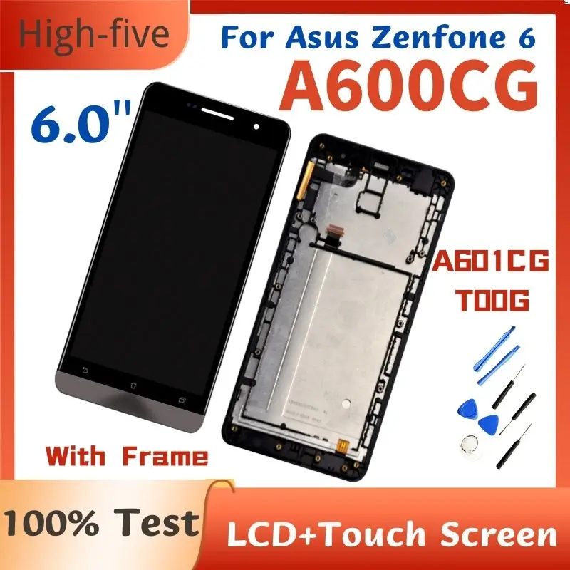 

6.0" Original LCD For ASUS ZenFone 6 A600CG A601CG T00G LCD Touch Screen Digitizer Replacement 1280x720 IPS Display Free Tools