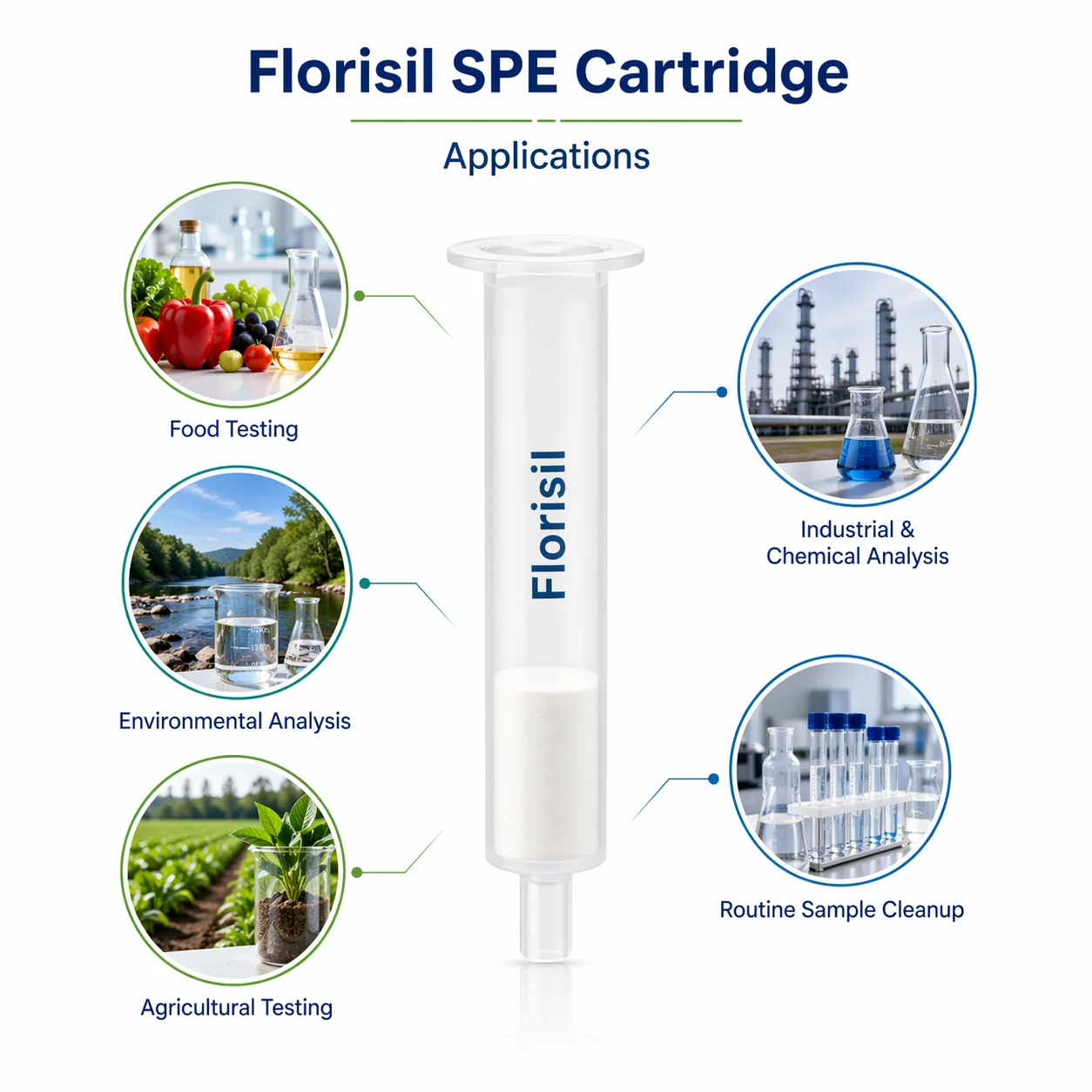Фото Картридж Florisil SPE с силикатом магния для твердофазной экстракции, колонка 1 мл, 3 мл, 6 мл, 12 мл для подготовки образцов №5