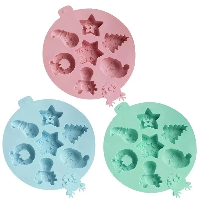 

DIY Cake Baking Decoration Chocolate Mold Gift Christmas Tree Snowflake Santa Claus Snowman Socks Christmas Series Silicone Mold