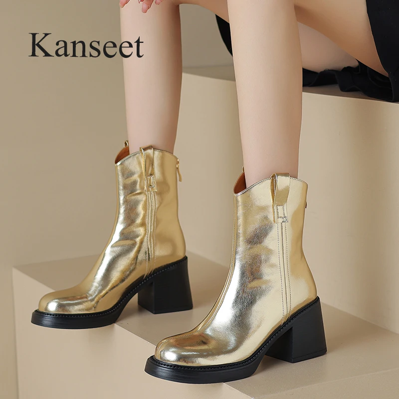 

Женские ботильоны из натуральной кожи, на высоком каблуке