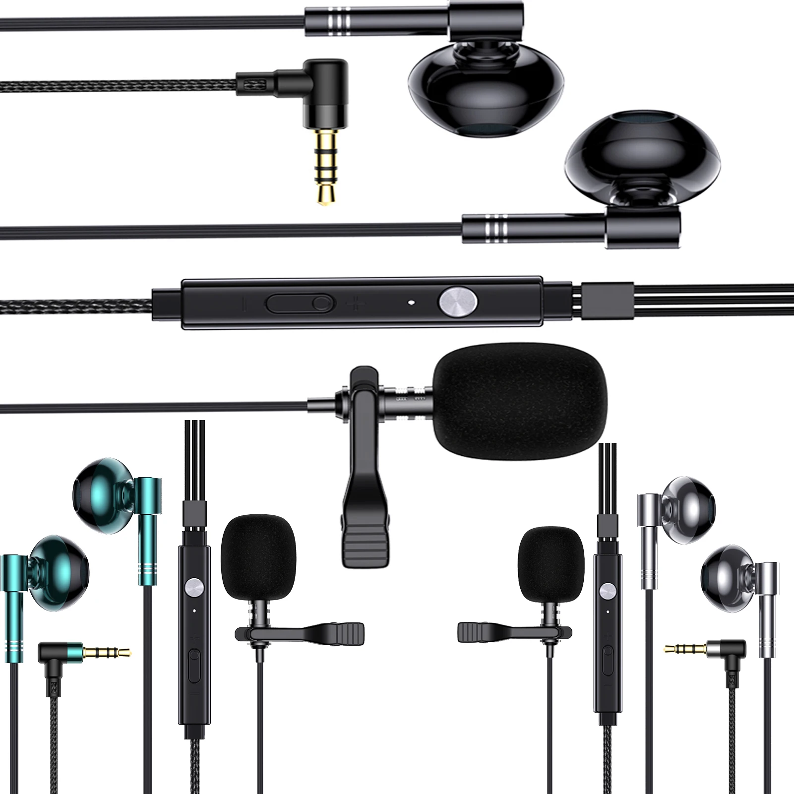 

Lavalier Microphone Handsfree Condenser Microphone Clip On Vocal Recording Lapel Mic Wired Studio Microphone Lapel Microphone