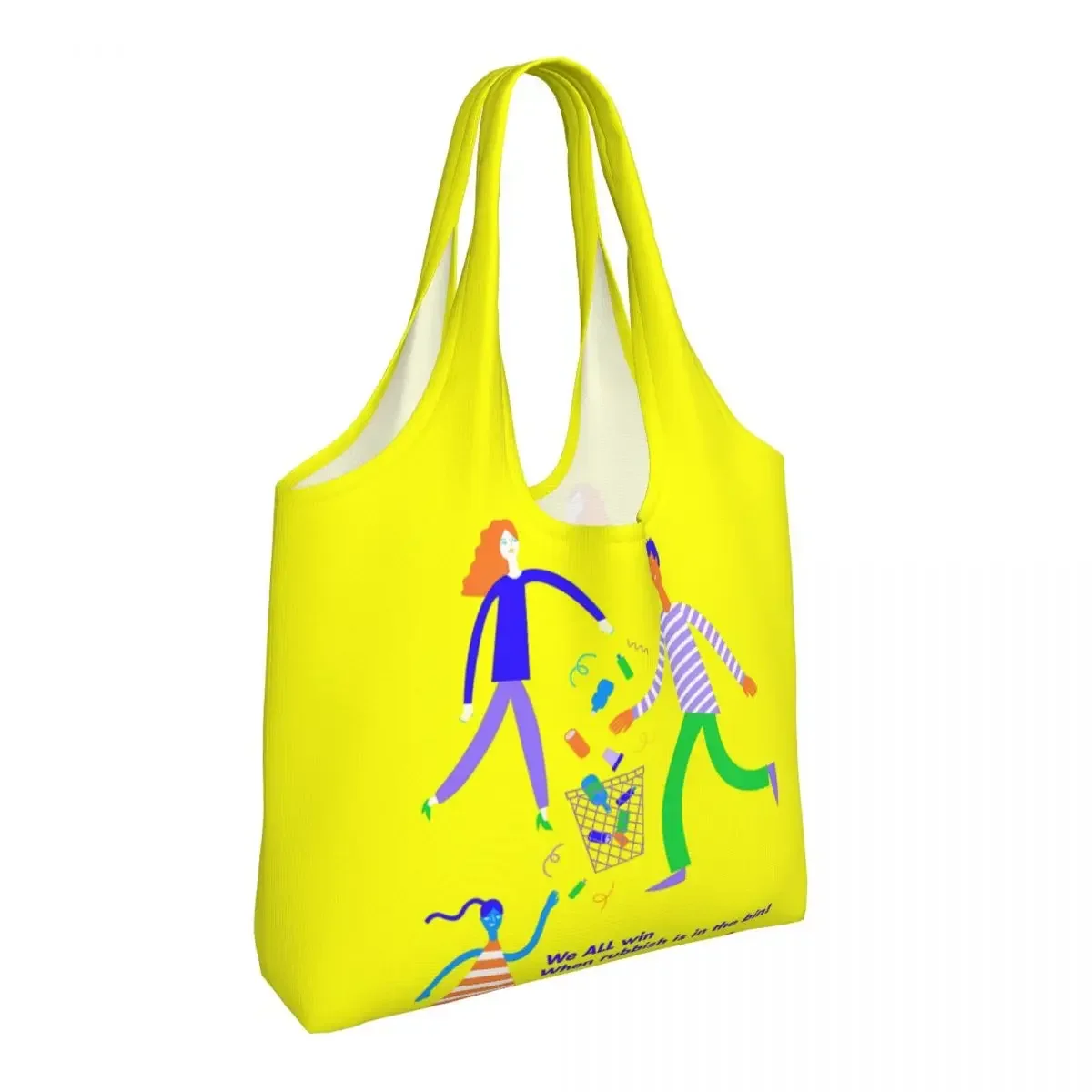 We All Win Бакалея Большая сумка для покупок Женская уличная роспись Искусство