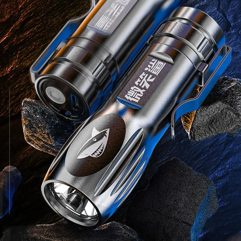 

New Mini Torch High Power LED Flashlight USB Rechargeable Fixed Focus Flash Lamp Portable Camping Waterproof Flashlight Lighting