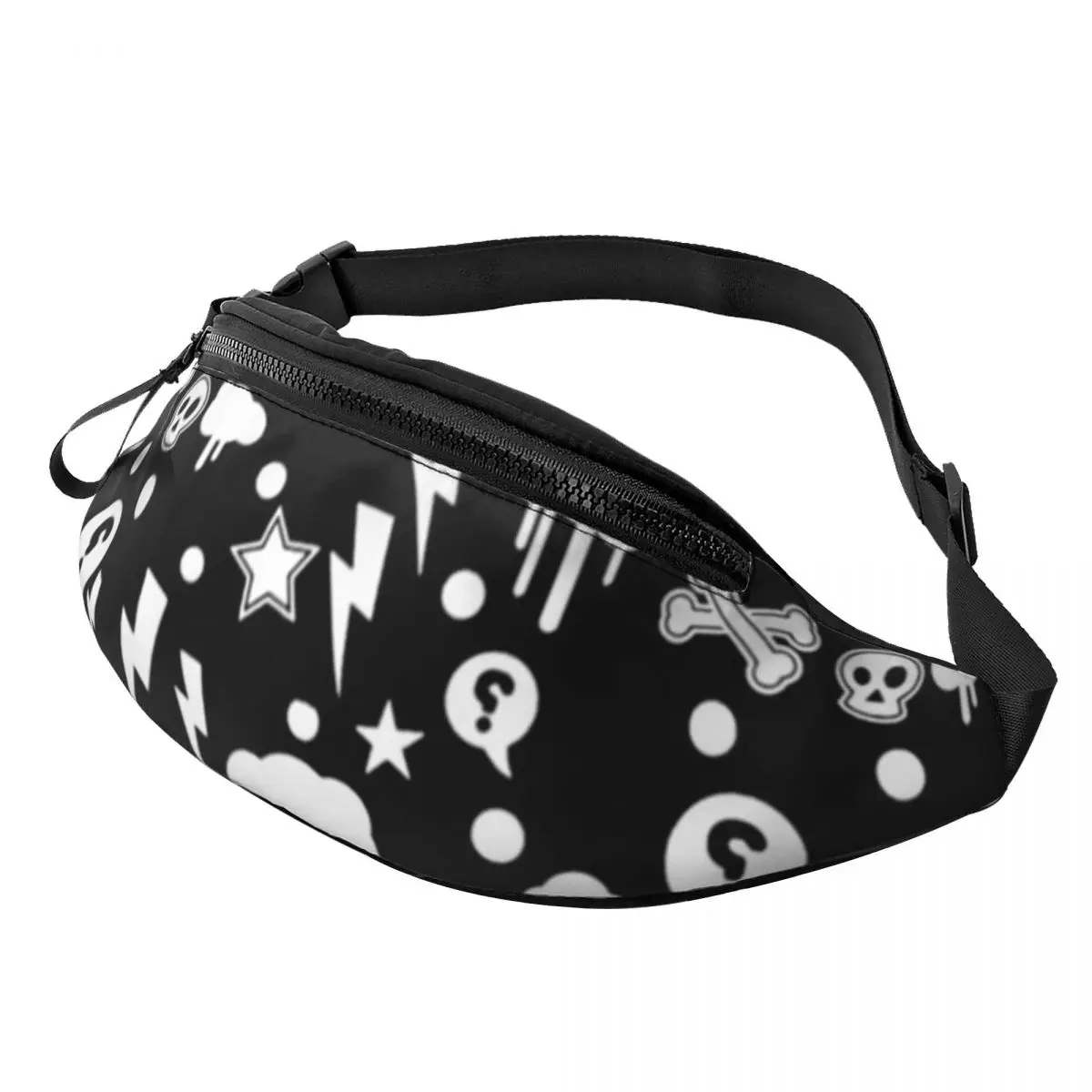 

Cartoon Gothic Waist Bag Funny Skull And Bone Naturehike Male Waist Pack Polyester Funny Bag