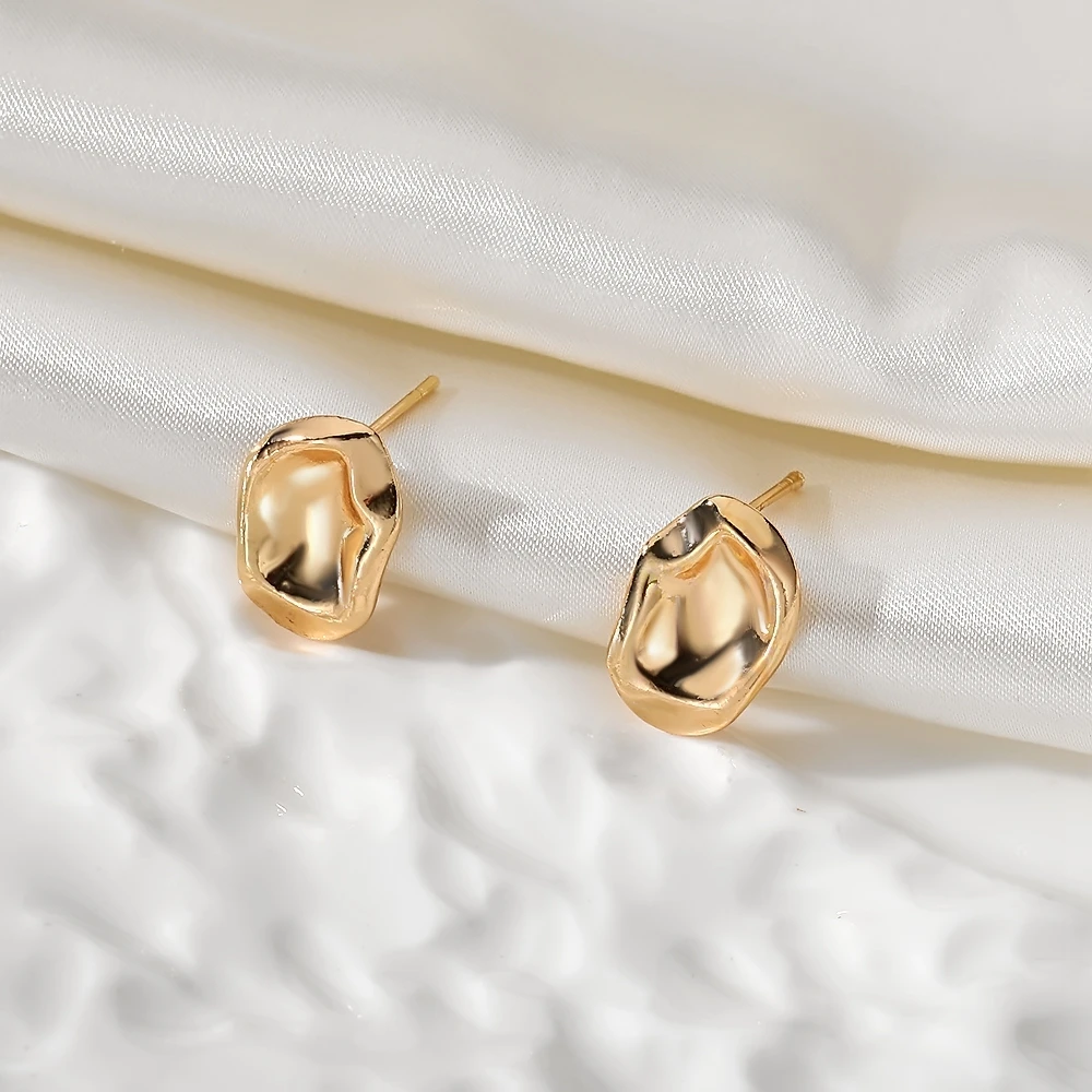 Серьги IPARAM женские металлические ассиметричные простые гладкие украшения для