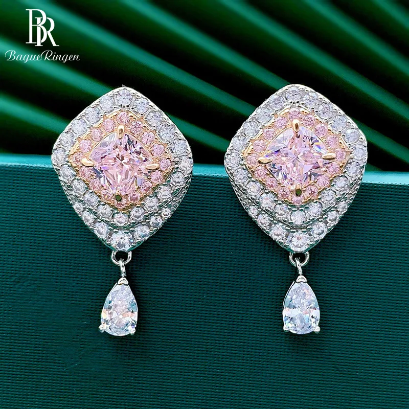 

Женские серьги-подвески из серебра 925 пробы, 6 х6 мм