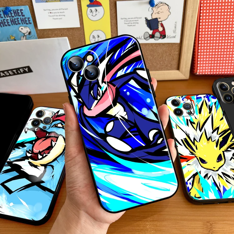 

Pokemon Pikachu For Apple iPhone 13 12 11 Pro 12 13 Mini X XR XS Max SE 6 6S 7 8 Plus Phone Case Coque Carcasa Soft Funda Black