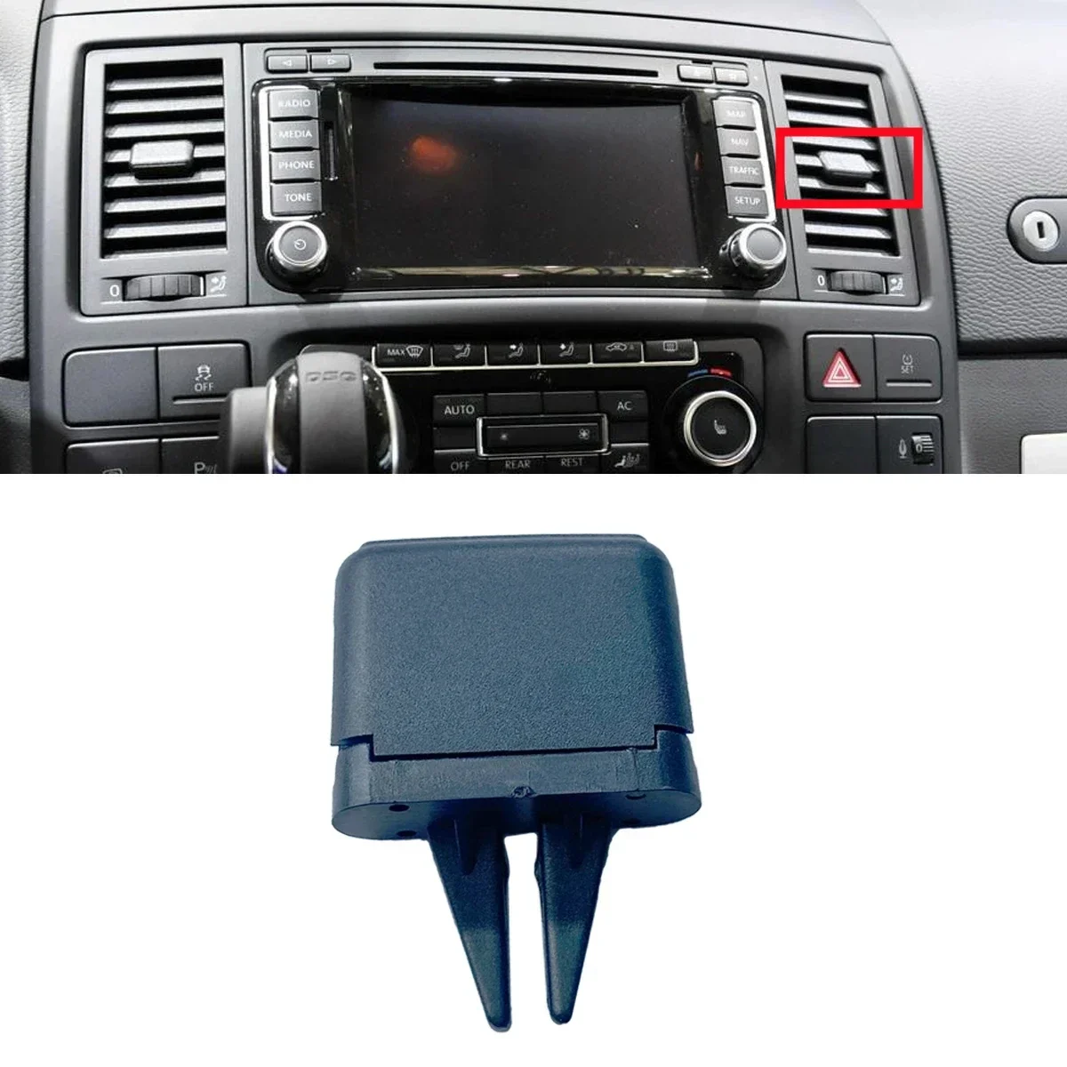 

Автомобильная Передняя панель x1 A/C, решетка вентиляционного отверстия кондиционера, регулируемая фоторамка Для VW Transporter T5 Multivan 2008-2015