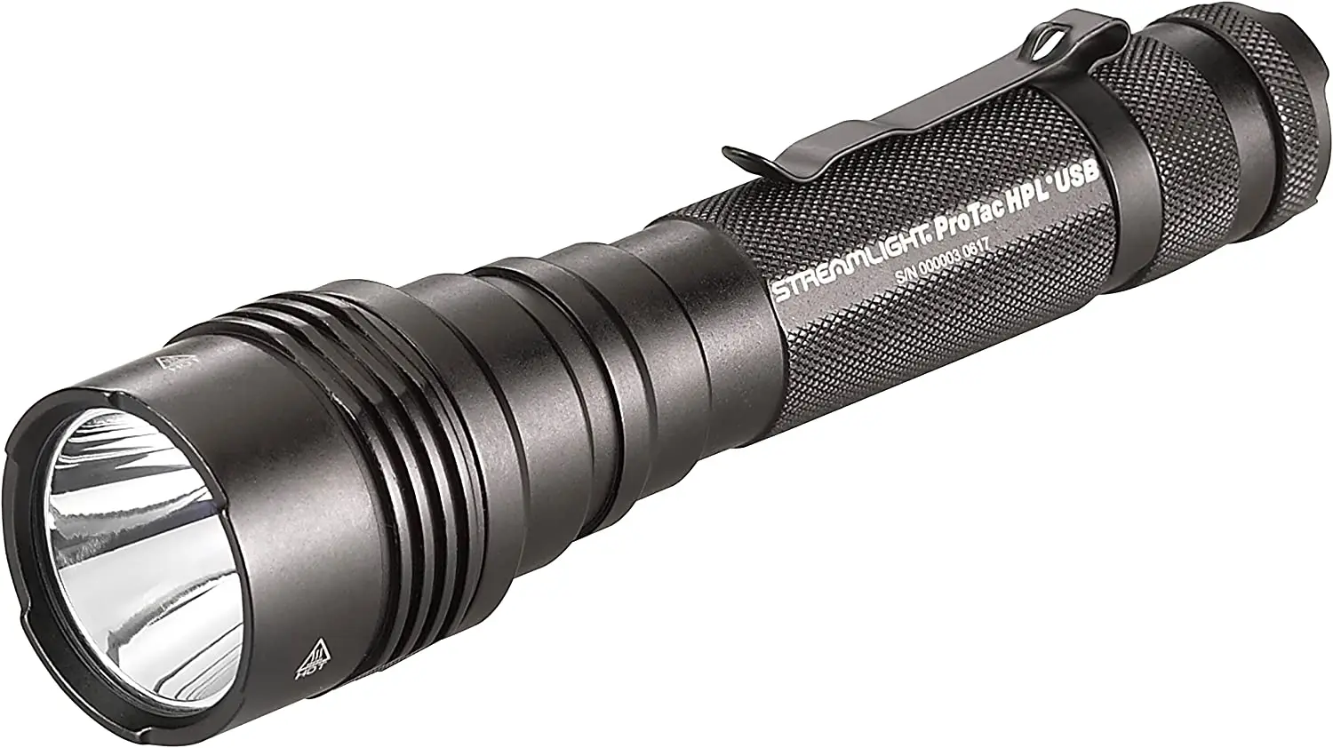 

88077 ProTac HPL USB 1000-Lumen Long-Range USB Rechargeable Tactical Flashlight With USB Cord and Holster, Black