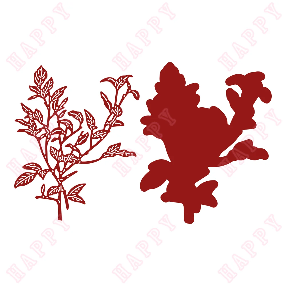 

Metal Cutting Dies Red Sprigs Die Set Scrapbook DIY Diary Decoration Embossing Template Paper Craft Knife Mould Punch Handmade