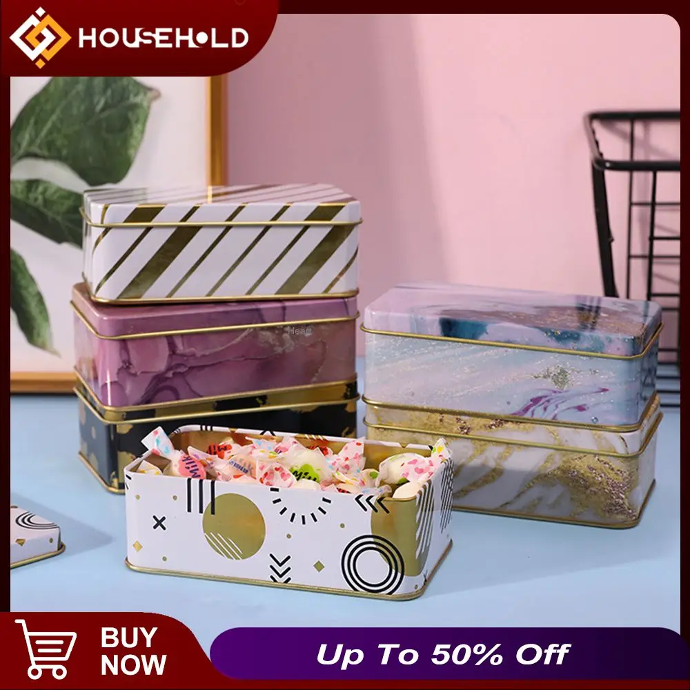 

Vintage With Lid Box Organizer For Money Coin Candy Keys Tinplate Wedding Candy Box Dust-proof Packing Boxes Random Sealed Mini