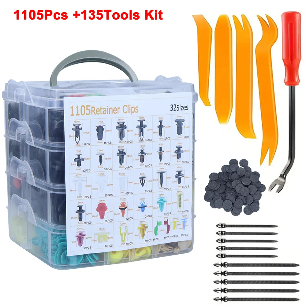 

Автомобильные зажимы для фиксаторов и автозастежек в ассортименте-установка обшивки дверей-заклепки бампера для крыльев, 10 съемников креплений для кабельных стяжек