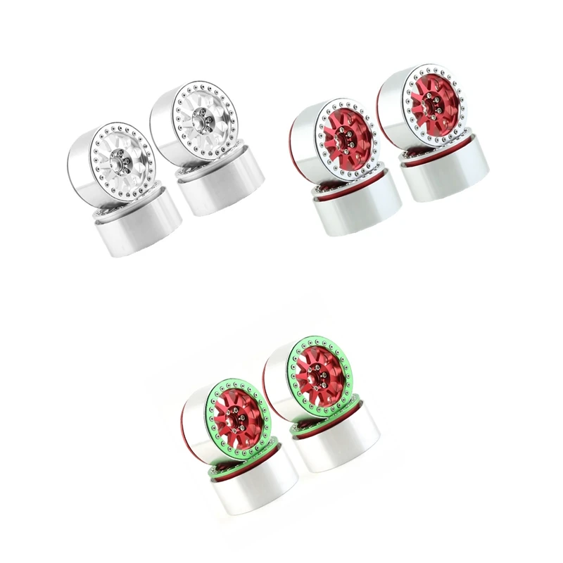 

4PCS 2.2 Metal Beadlock Wheel Rim Wheel Hub For 1/10 RC Crawler Car Axial Wraith Capra RR10 SCX10 Traxxas TRX4 TRX6