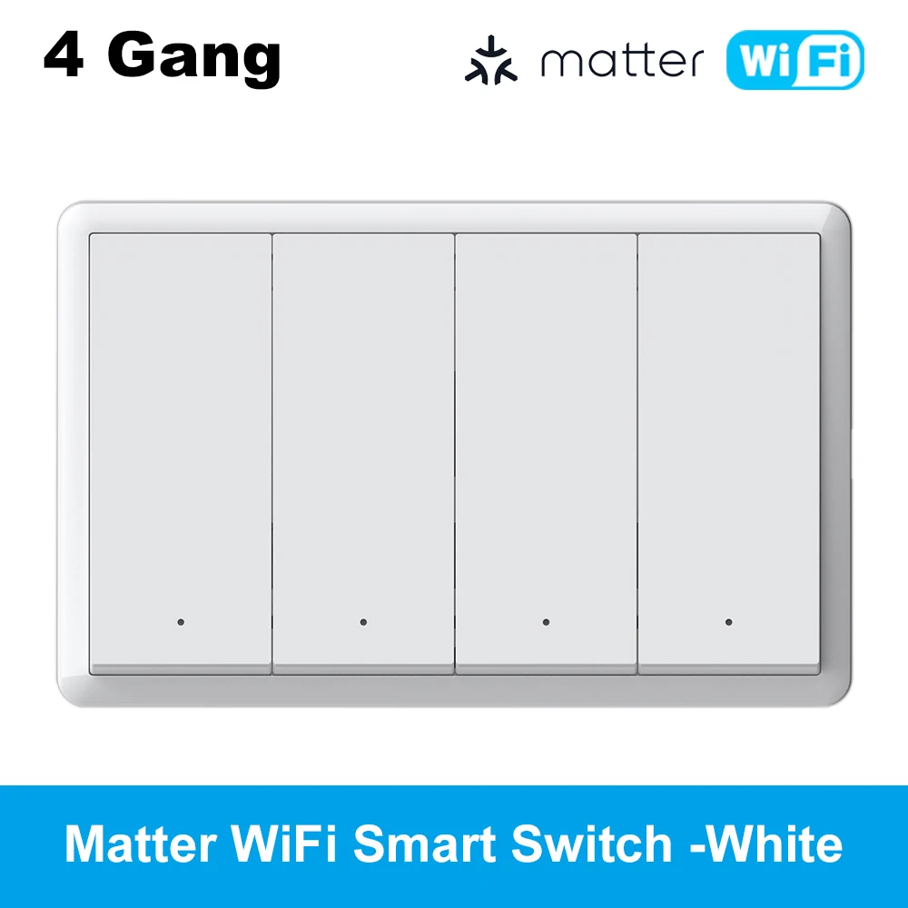 

MANHOT Matter Wi-Fi Умный Выключатель для США