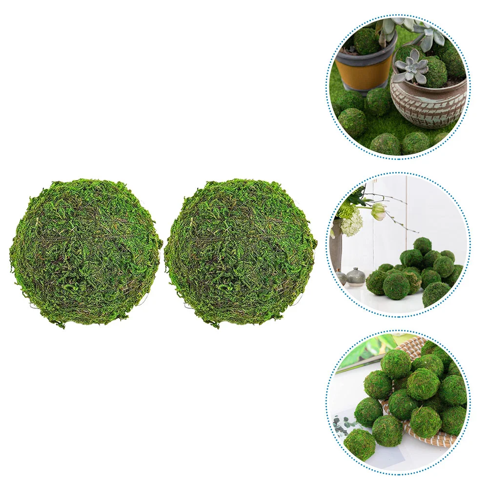 

2pcs Wedding Home Decorative Props Bowl Filler For Home Decor Artificial Moss Balls for Home Wedding
