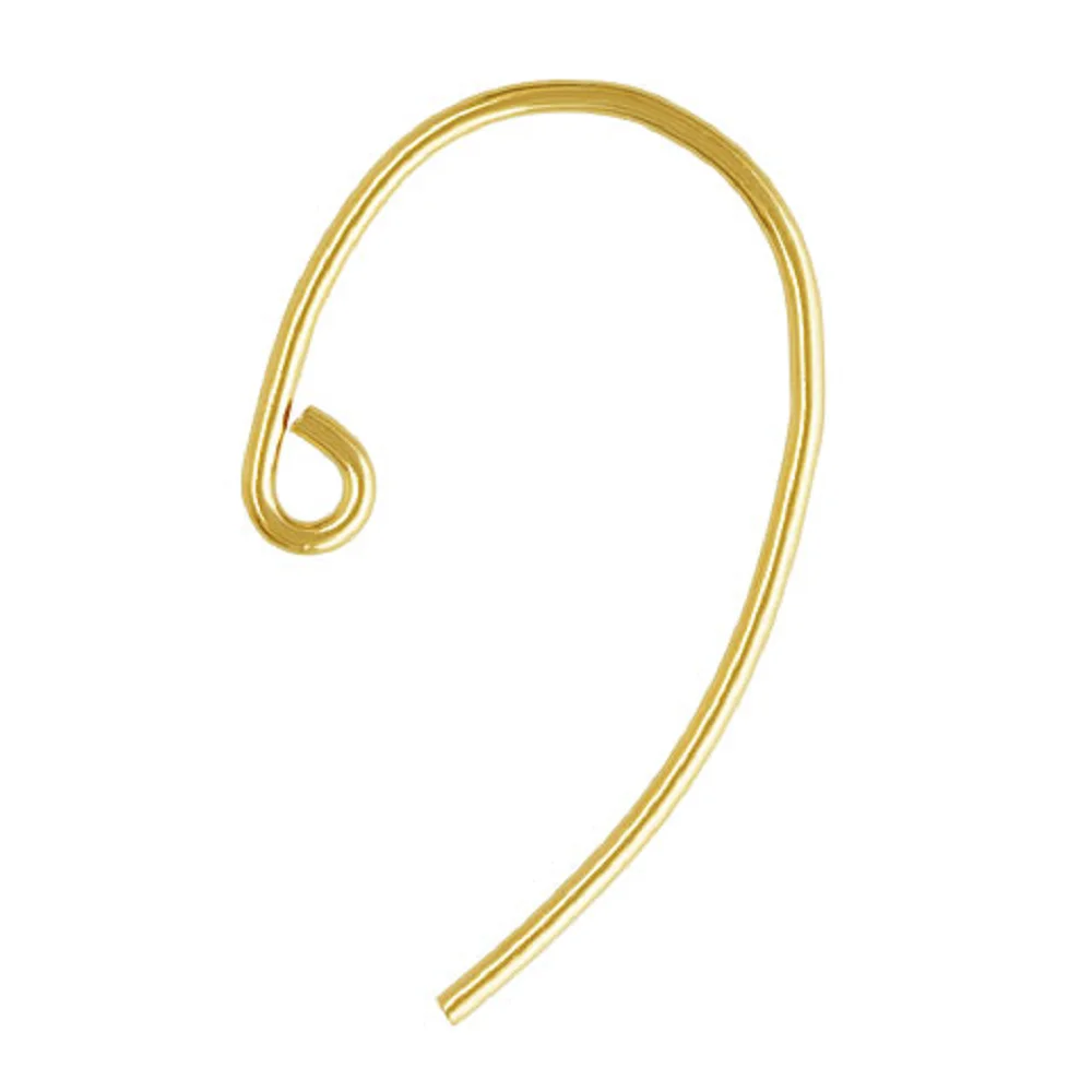 4prs 14K Gold Filled Bass Clef Ear Wires for Jewelry Making Music Earring Hooks