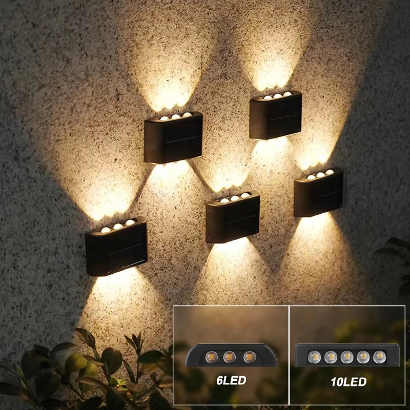 

Solar Lights Outdoor LED Summer Solar Lights Solar Wall Lights Waterproof Solar Lamp For Garden Fence Door Yard Outdoor Lighting