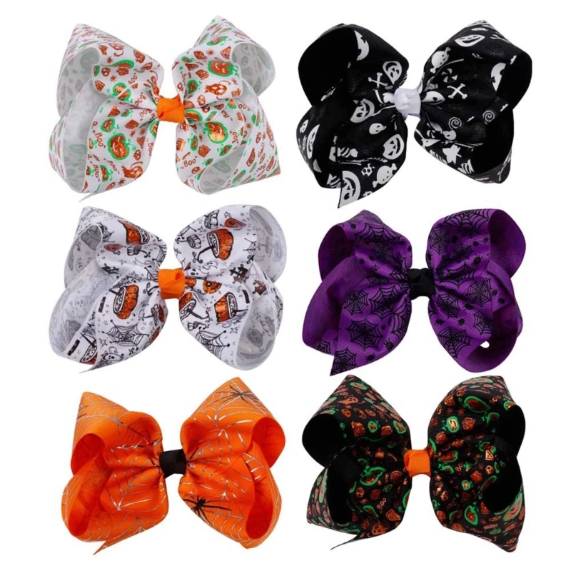 

Украшения для волос в виде тыквы на Хэллоуин, заколки для волос с бантом, милые аксессуары для женщин