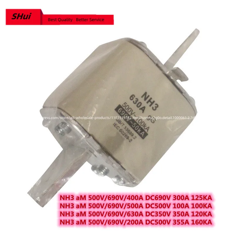 NH3 400A500A 630A 200A DC Быстрый Предохранитель NH2 aM 500V/690V/400A gG 500V/690V/200A