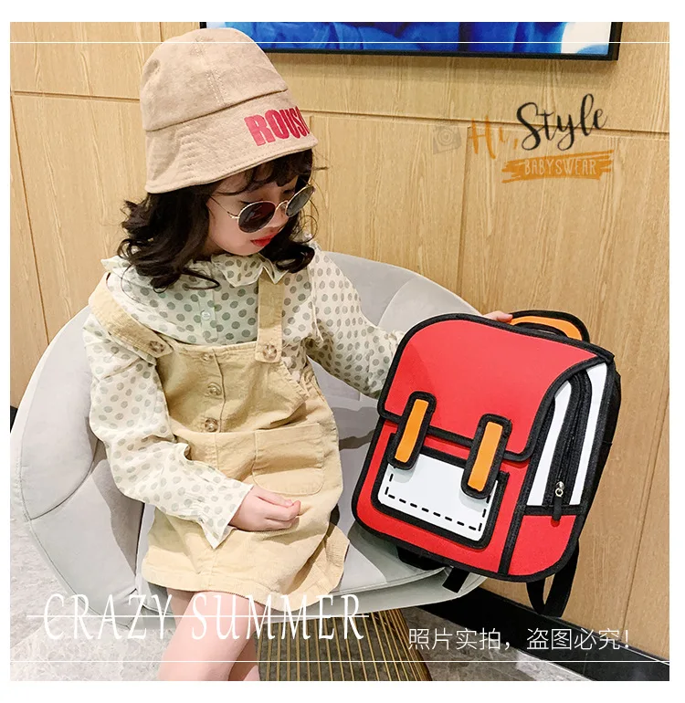 Anime Schoolbag Primary School Training School Anti Splashing Backpack Art Calligraphy Tutoring Class Waterproof Canvas Bag