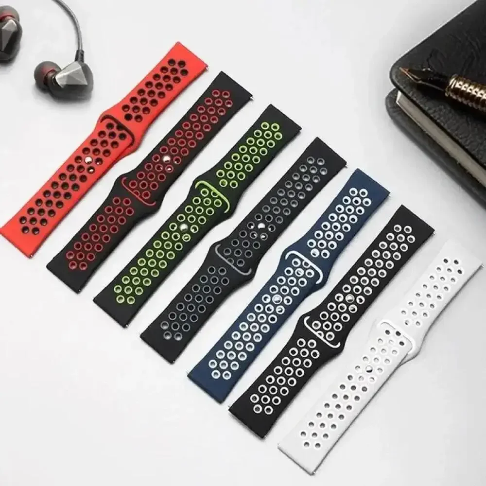 Фото Спортивный силиконовый ремешок 20 мм 22 мм для Haylou Watch 2 Pro/Solar 5/Lite/Solar Plus RT3/RS4 4Plus, браслет для Haylou RS5 R8 S8 №2