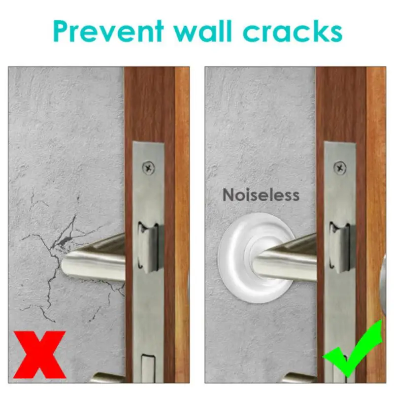 

9Pcs Self Adhesive Damper Buffer Door Stopper Wall Protector Quiet Shock Absorbent Gel Reusable Soft Rubber Round Door Stop Home
