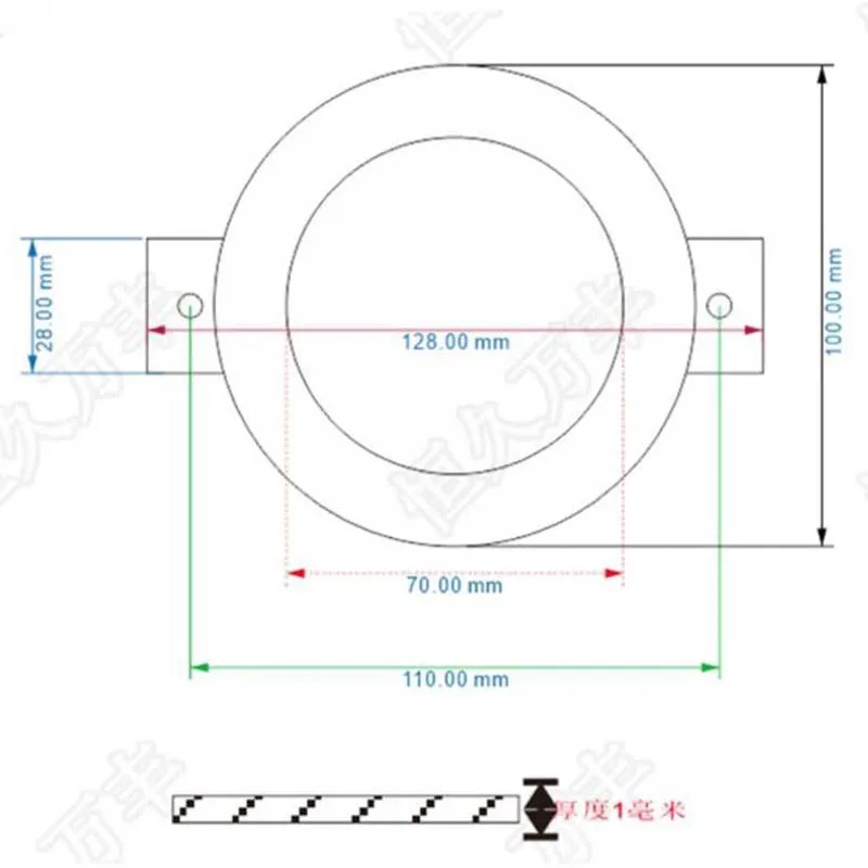Декоративная пластина из нержавеющей стали диаметр: 100 мм толщина: 1 360 градусов