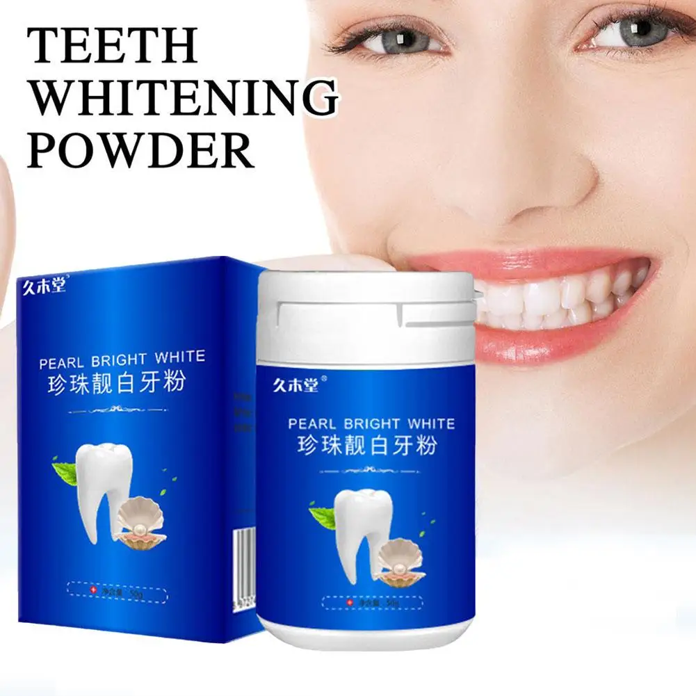 

50g Pearl Teeth Whitening Powder Teeth Brightening Remove Toothpaste Teeth Plaque Rapid Hygiene Cleaning Care Oral Stain Pr S0R0