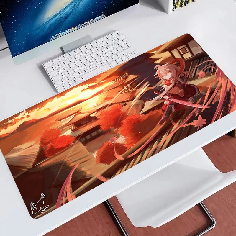 

Xxl коврик для мыши Genshin противоударный коврик для мыши 900x400 аксессуары для ПК Противоскользящий коврик для мыши ноутбука аксессуары для комп...