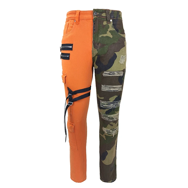 2023 Men's Jeans High Street Straight Loose Overalls Oversized Stitching Denim Trousers Men's Casual Pants New Fashion Hip-hop