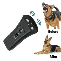 Pet Dog Repeller Anti Barking Stop Bark Training Device Trainer LED Ultrasonic Anti Barking Ultrasonic Without Battery Wholesale