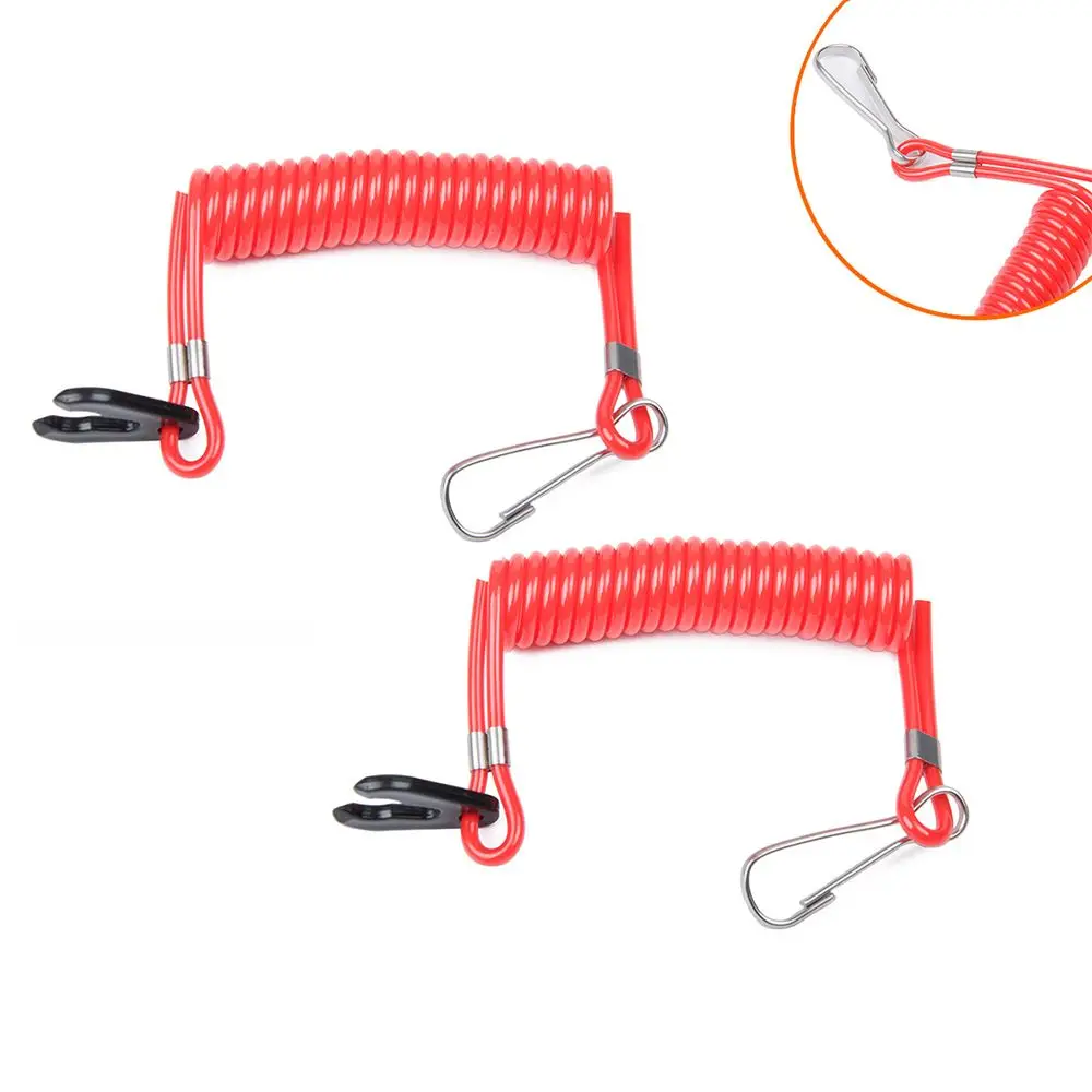 

2Pcs Cord Marine Tether Motor Kill Stop Outboard Engine Boat Switch