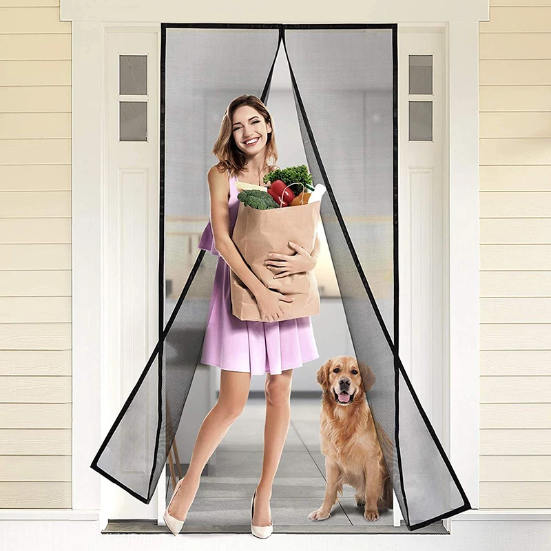 

Magnetic Door Mosquito Net Curtains Glass Fiber Mesh For Mosquitoes Nets Anti Fly For Doors Screens Partition Kitchen Bedrooms