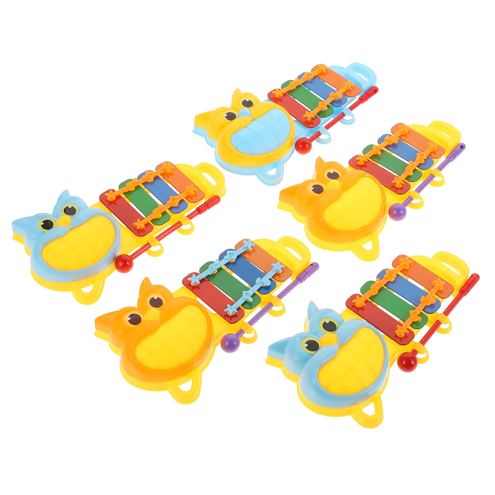 

5pcs Owl Design Xylophone Toys Colored Children Percussion Piano for Early Education