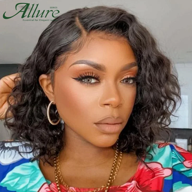 

Afro Kinky Curly Human Hair Wigs For Black Women Short Brown Brazilian Hair Part Lace Kinky Curl Wig Cheap Curly Bob Wigs Allure
