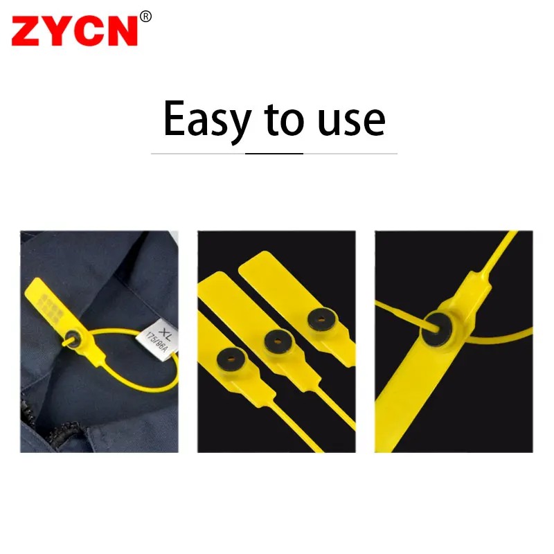 100 шт. пластиковые уплотнения для тампера бирки безопасности одежды брендовая