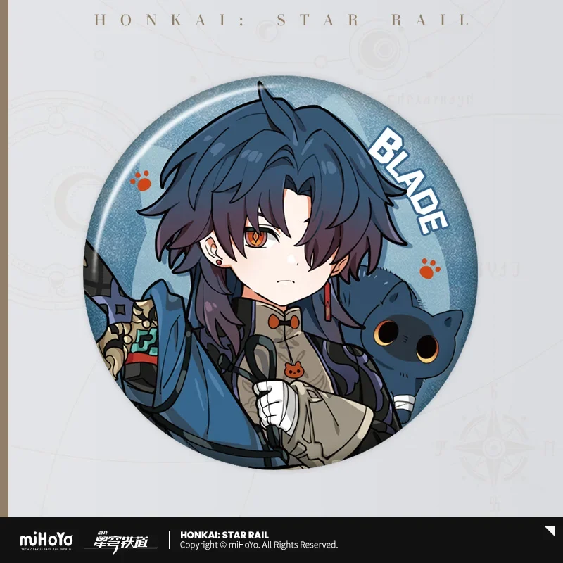 Presale Honkai: Star Rail Официальный товар серия Little Cat жестяной значок лезвие Кафки Lucoha