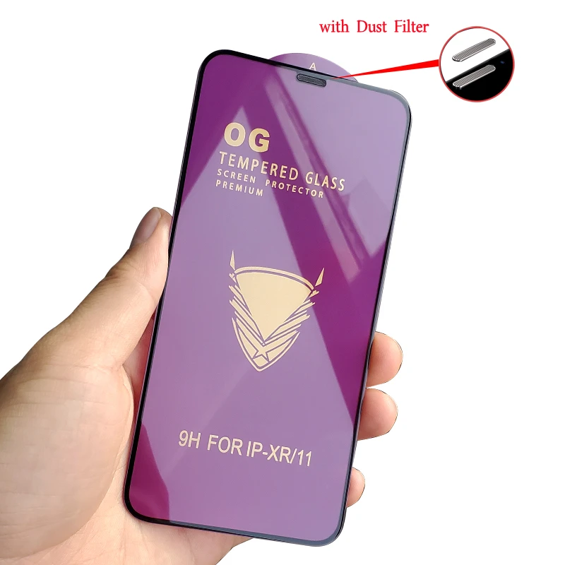 25PCS Golden Armor Tempered Glass for iPhone 14 13 12 Pro Xs Max Xs XR 7 8 Big Curved Edge Full Cover Full Glue Screen Protector