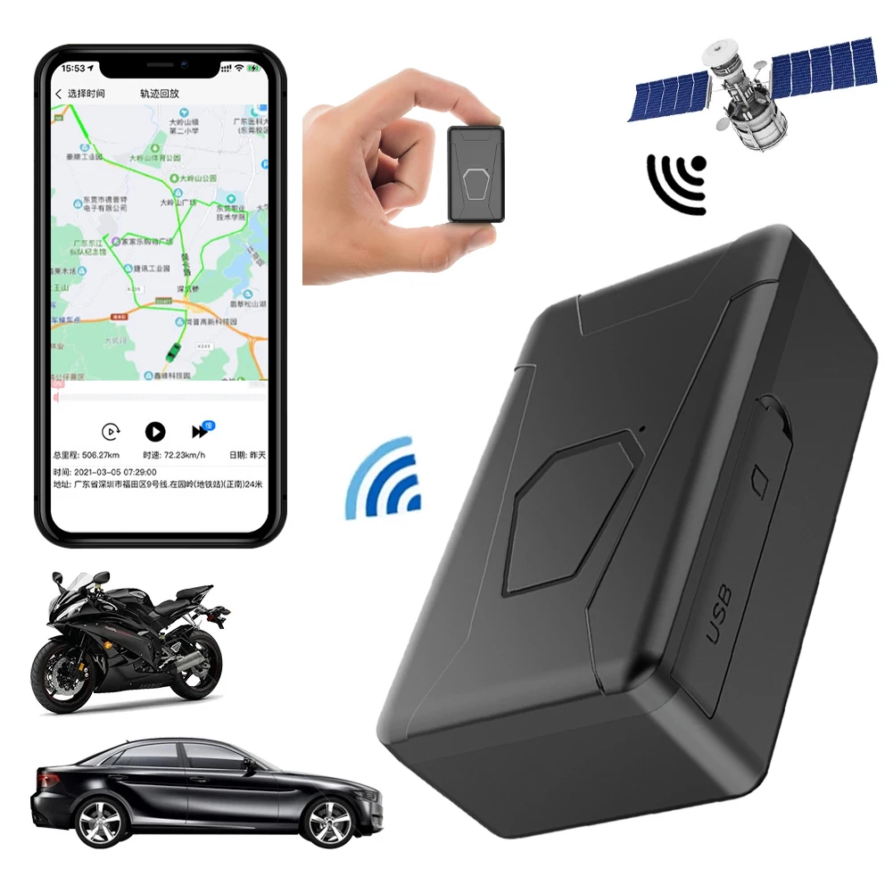 

PG-10 Mini Car GPS/LBS Tracker Vehicle Locator Pet Child Anti-Lost Tracking Device APP Control Audio Recording Magnetic Mount