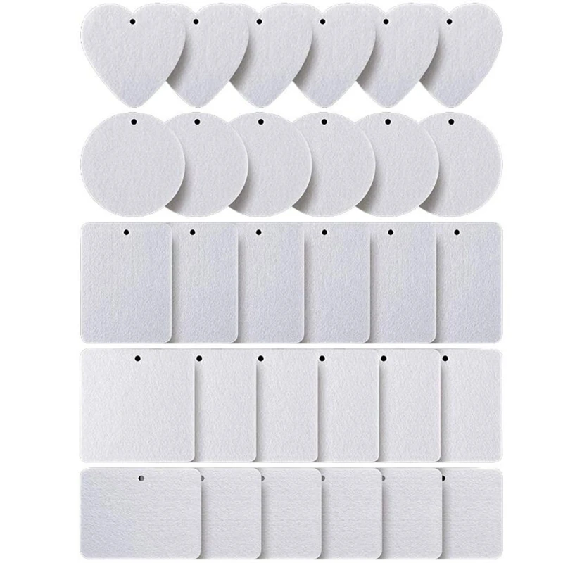 

Sublimation Air Freshener Blanks DIY Scented Sheets Car Pressed Felt Polyester Blanks For DIY Heat Press Ornaments
