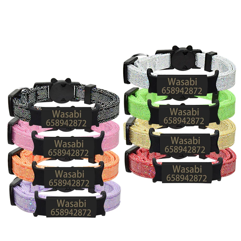 Именная табличка на заказ ошейник для кошек колокольчик с персонализированной