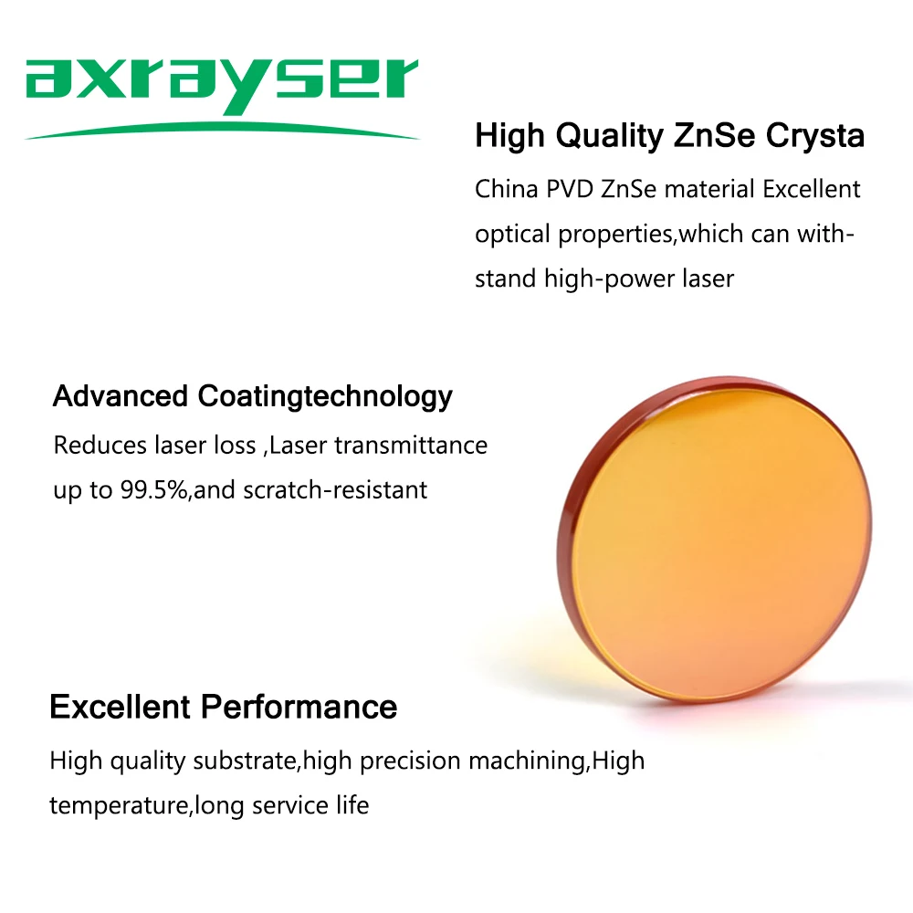 CO2 лазерный фокусирующий объектив диаметром 15/18/20 мм PVD линзы ZnSe FL 50 8-127 для