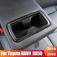 for toyota rav4 2019 2020 2021 2022 rav 4 xa50 abs car seat back row water cup holder cover frame panel trim sticker accessories