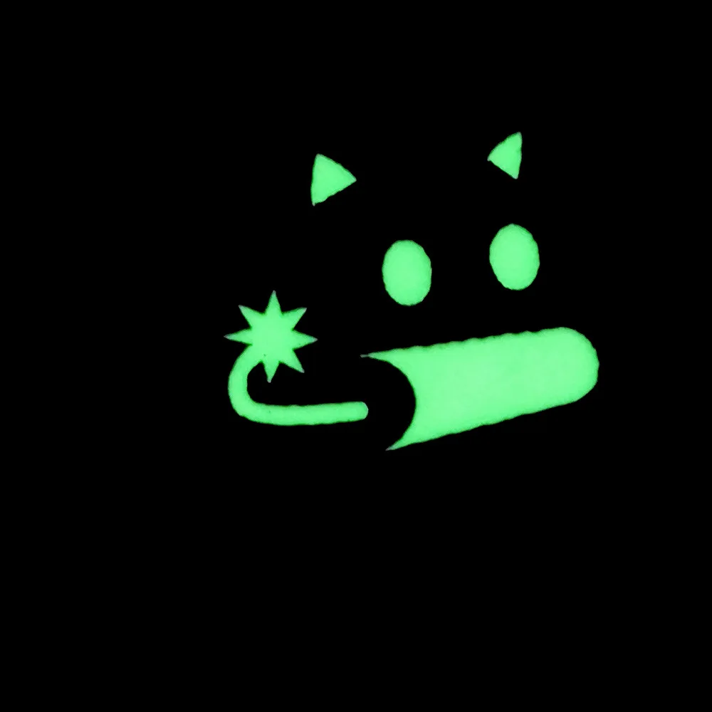 ИК-лазерная светящаяся бомба с изображением кота наклейка на одежду нашивки