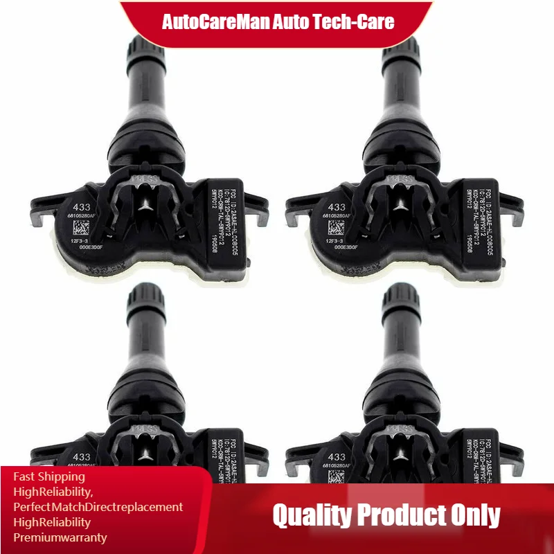 

4PCS 68105280AF TIRE PRESSURE SENSOR TPMS for 2013-2016 DODGE Dart replacement