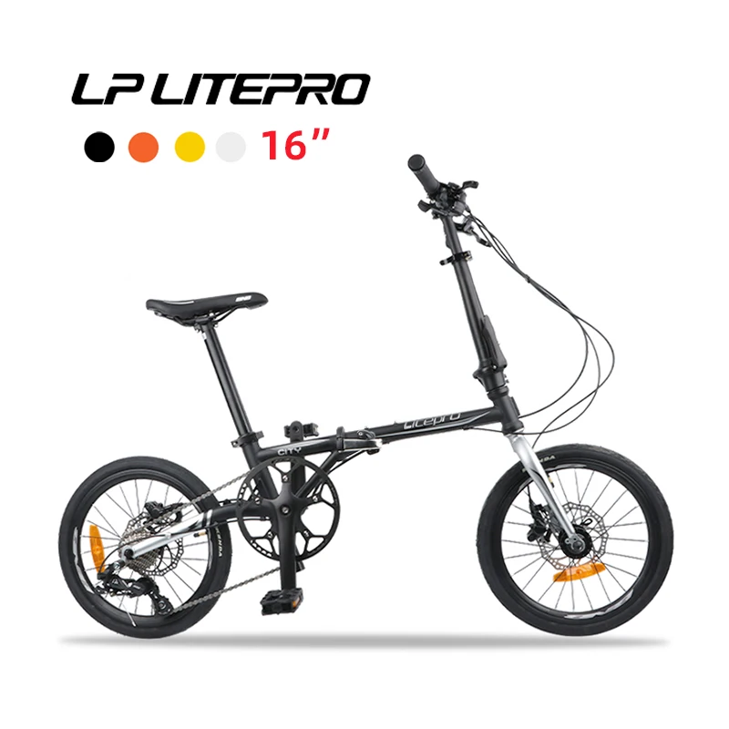 LP Litepro 9-скоростной складной велосипед хромомолибденовый стальной дисковый